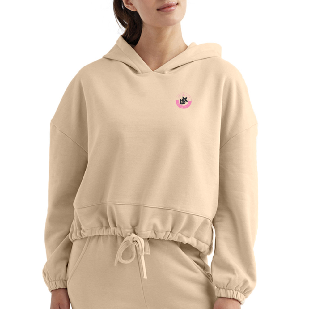 Women’s Cropped Hoodie - nude