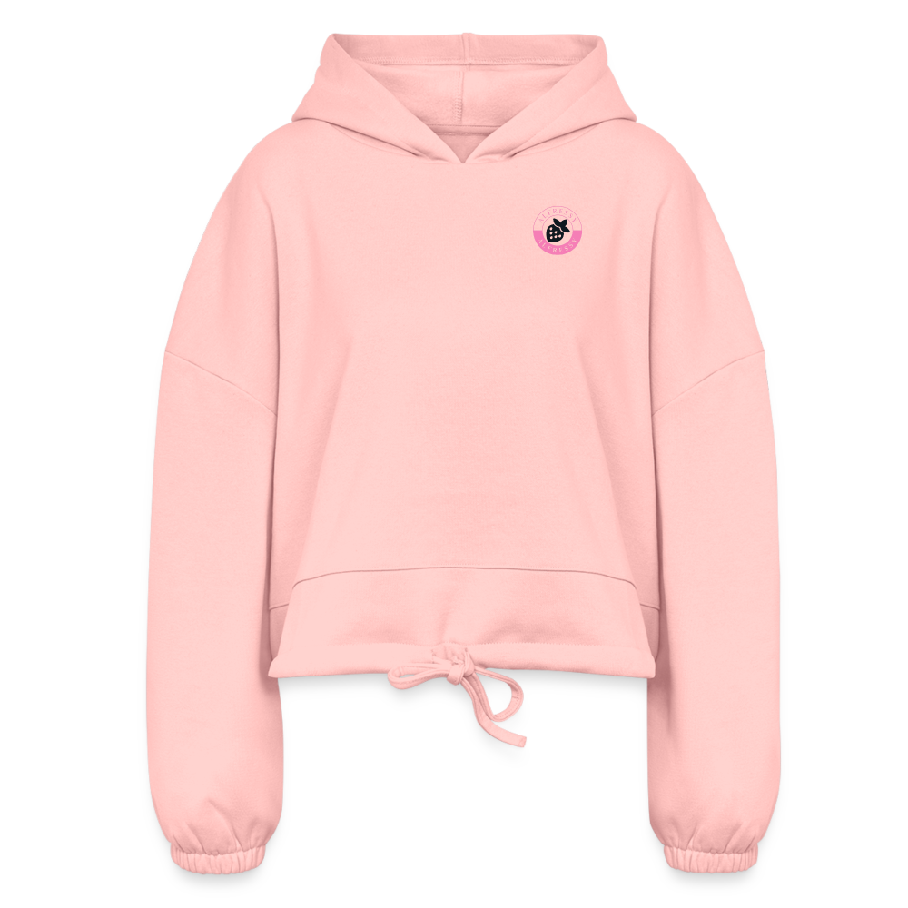 Women’s Cropped Hoodie - light pink