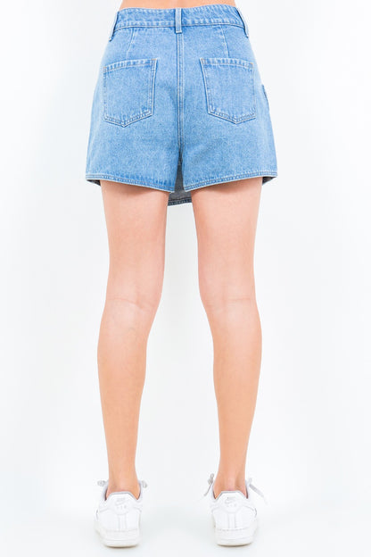 Alfressy Bazi Cargo Pocket Denim Skort